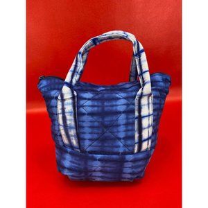 Studio 189 Blue White Handmade In Ghana 100% Cotton Quilted Handbag Purse NWT